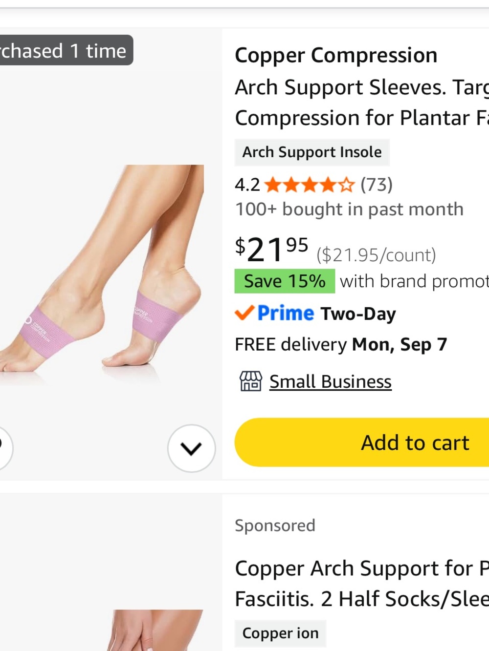 Pink Arch Support Sleeves for Men - Lightweight Compression
